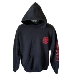 Black and Red Sasuke Naruto Shippuden Hoodie Adult Size Medium
